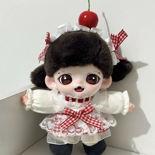 Zoraa羽翼精灵妹妹菇菇小猫毛绒搪胶10cm大表姐娃衣狗熊衣服着替