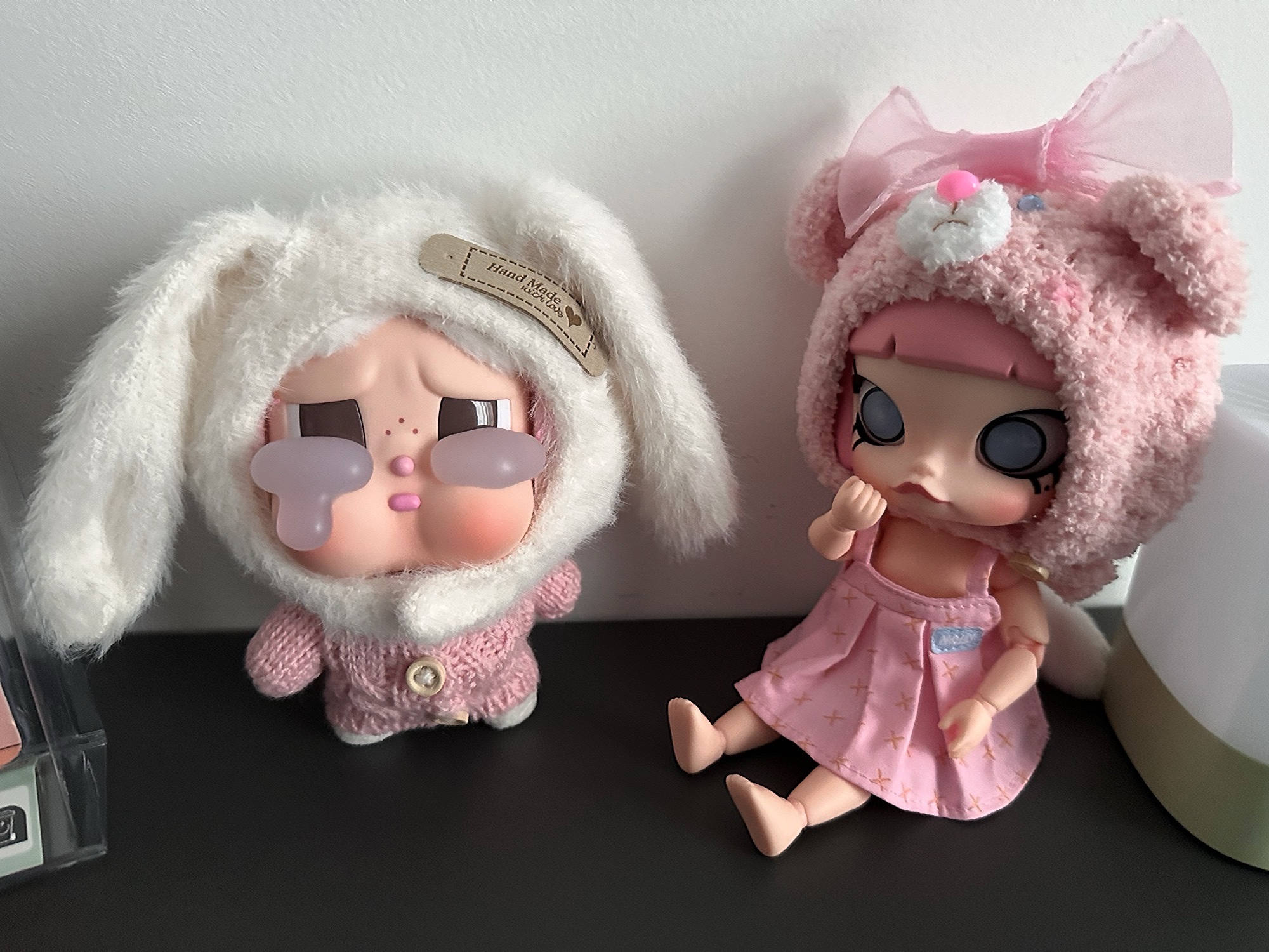 泡泡玛特molly1/8躲猫猫可动人偶毛绒可爱兔兔娃衣茉莉小衣服换装
