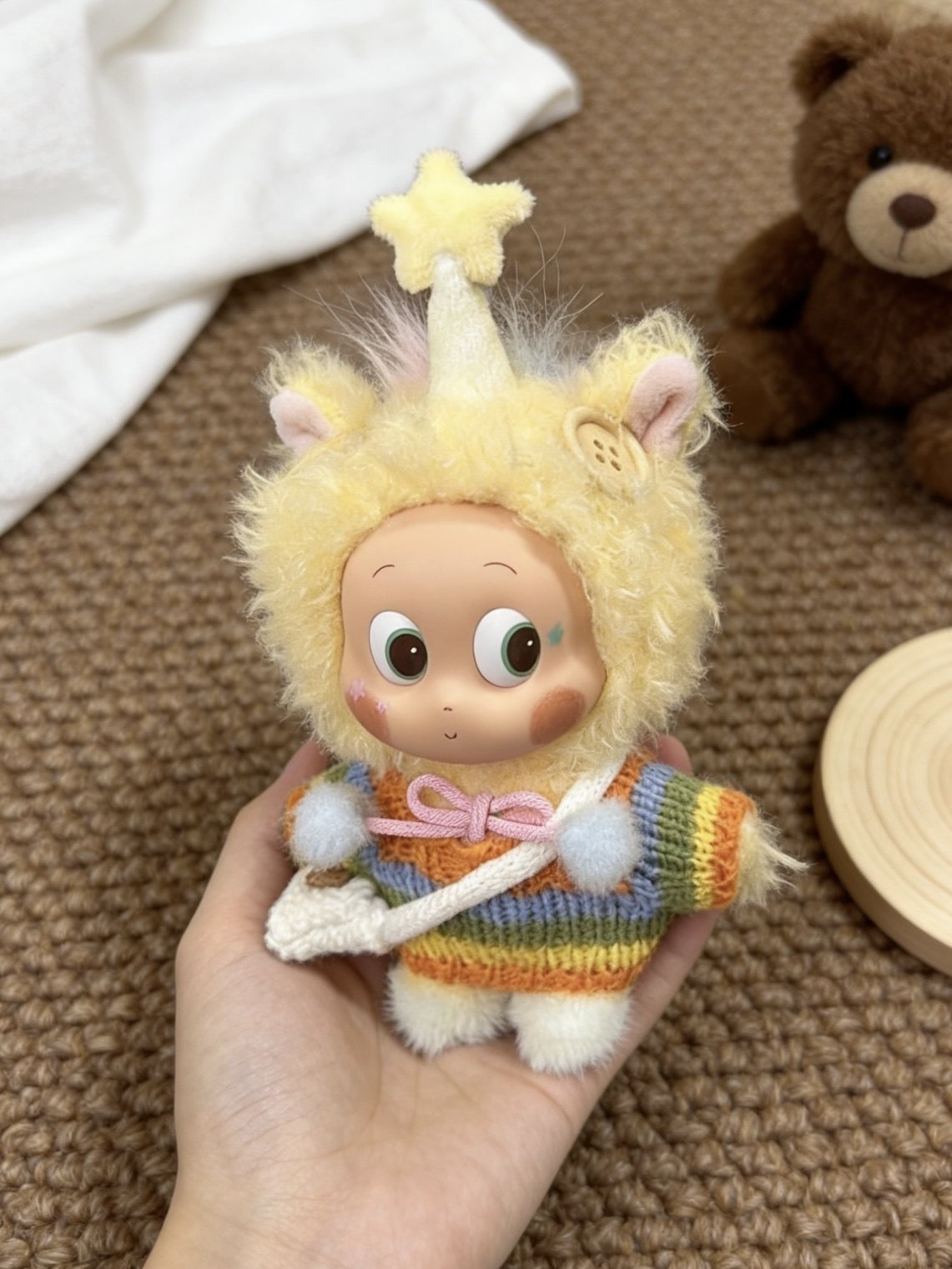 泡泡玛特马力全开星星人心愿马娃衣搪胶毛绒毛衣着替套装公仔衣服,模玩/动漫/周边/娃圈三坑/桌游,棉花娃娃/毛绒玩具娃衣,淘宝优惠券,粉丝福利购,淘宝优惠卷