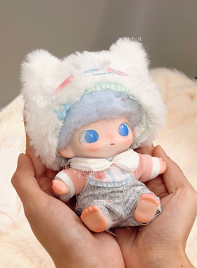 dimoo新生日记依赖守护蓝色娃衣新奇10cm懵懂衣服陌生换装着替服