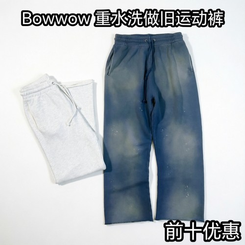 BOWWOW 春季新款重水洗做旧运动裤HARD AGEING SWEAT PANTS