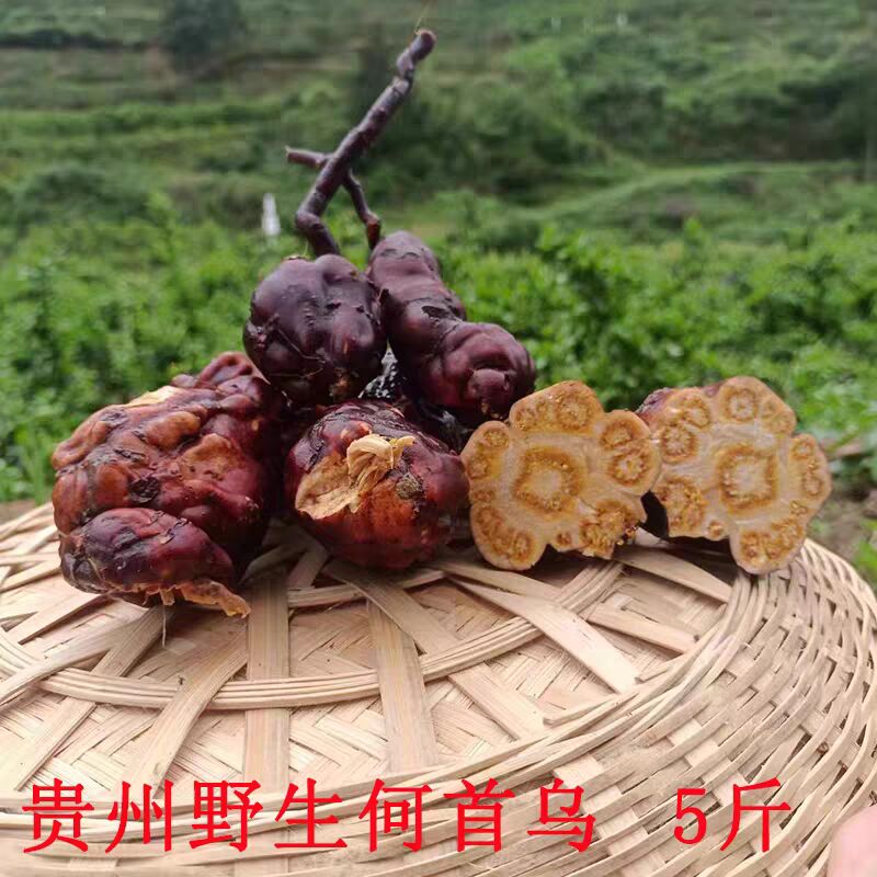 三代采药人野生新鲜何首乌黑生整颗赤首乌煲汤泡酒洗发护发中药材