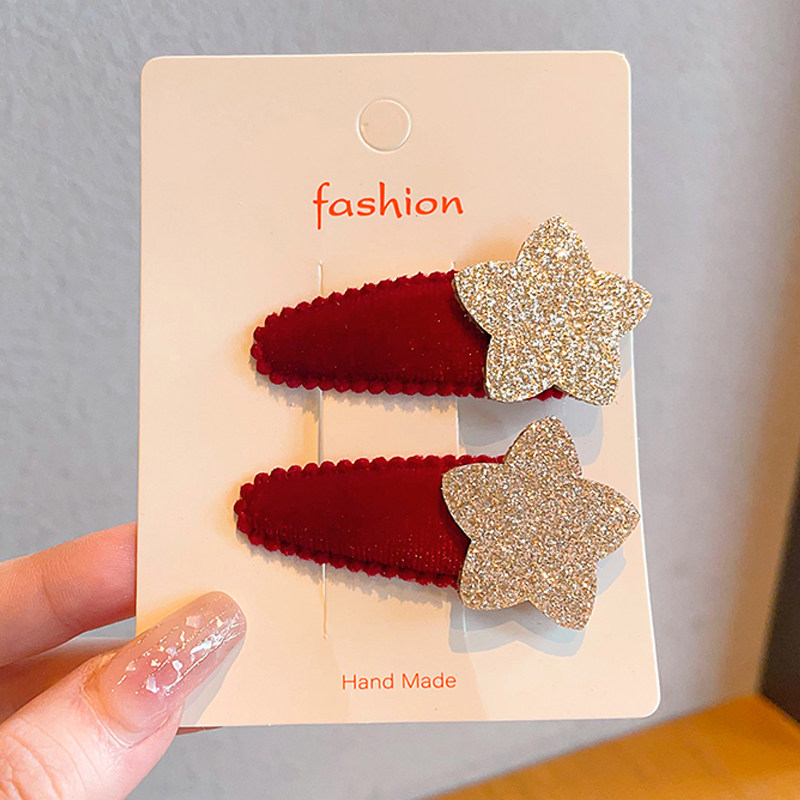 韩版儿童发饰新年星星发夹女童侧边刘海夹宝宝不伤发bb夹发卡发饰,童装/婴儿装/亲子装,发饰,淘宝优惠券,粉丝福利购,淘宝优惠卷