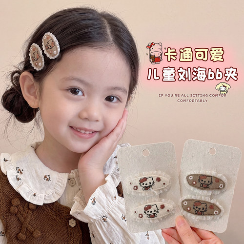 甜美女童侧边碎发夹子不伤发发卡