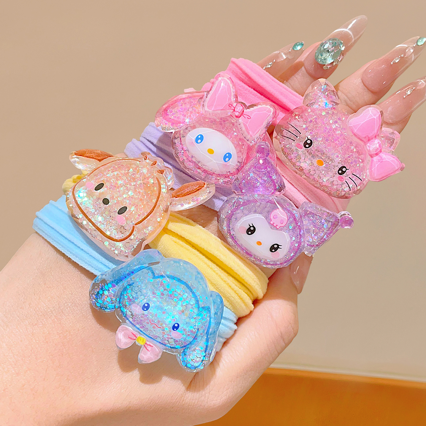 儿童卡通可爱头绳女童扎高马尾