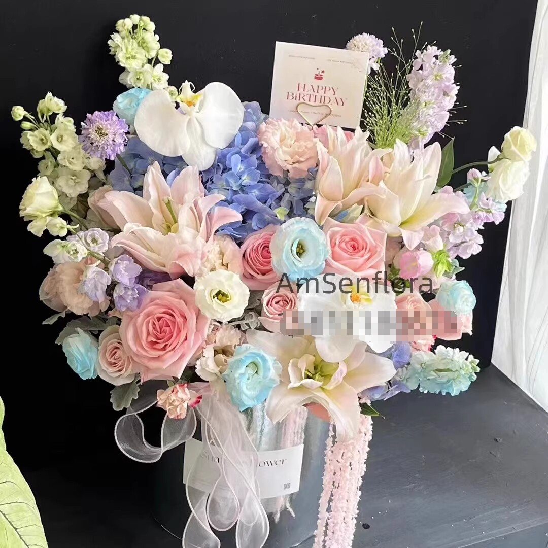 30朵以上粉色系生日进口花鲜花