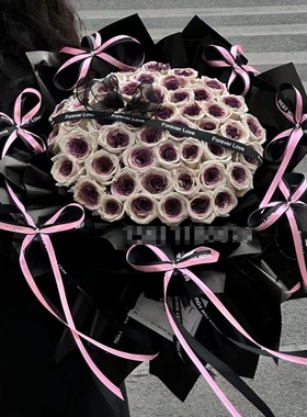 乌梅子酱花束气球鲜花抱抱桶曼塔玫瑰生日芭蕾风花束送爱人闺蜜