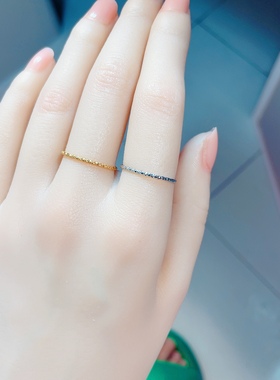 钛钢满天星戒指极细碎银子星河指环饰品细闪多切面尾戒