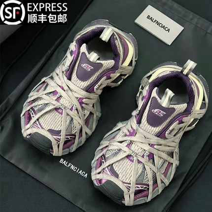 香港正品高端绑带做旧巴黎3xl老爹鞋男女款厚底增高休闲运动鞋潮