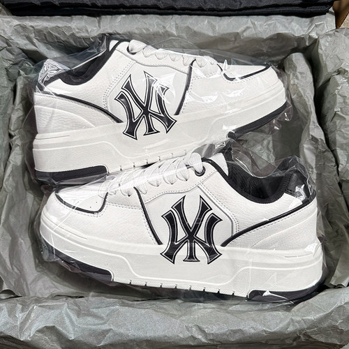 旗舰店官方正品纽约洋基队男鞋2025秋季新款厚底小白鞋休闲板鞋女