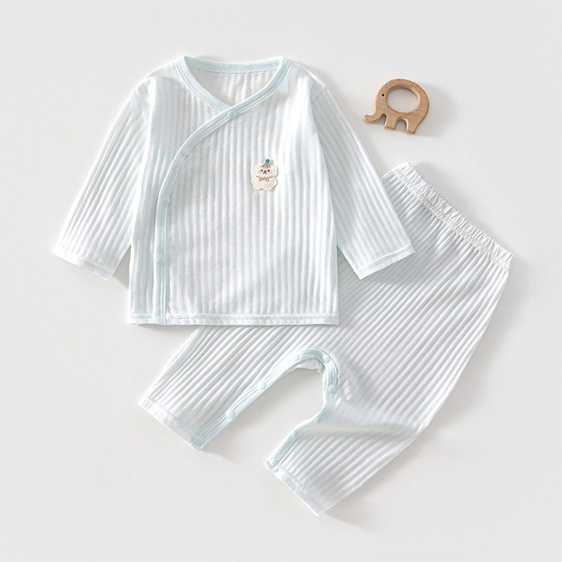 婴儿套装内衣纯棉衣服无骨初生夏儿童运动套装