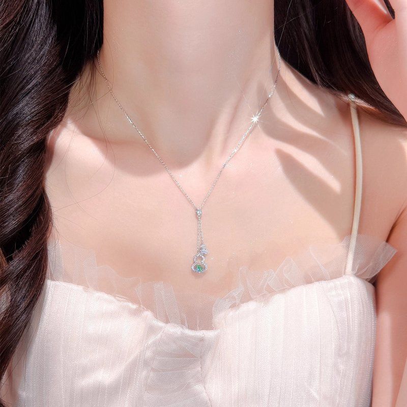 新中式流苏葫芦项链纯银国潮复古