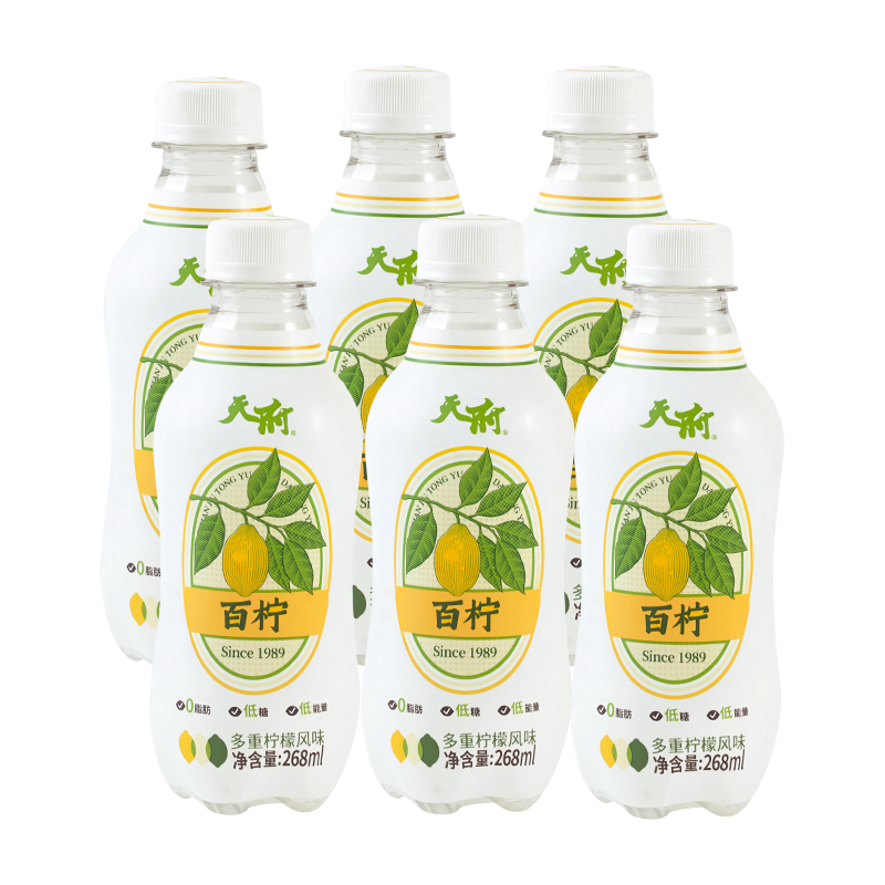 天府百柠268ml柠檬味气泡水