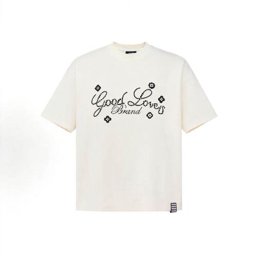 GOODBRAND 2025FW GOOD LOVES小花标语轻奢时尚休闲百搭T恤