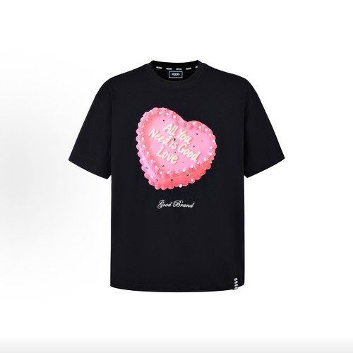 GOODBRAND 2026SS 520限定蛋糕发泡烫钻轻奢时尚感短袖 男女同款
