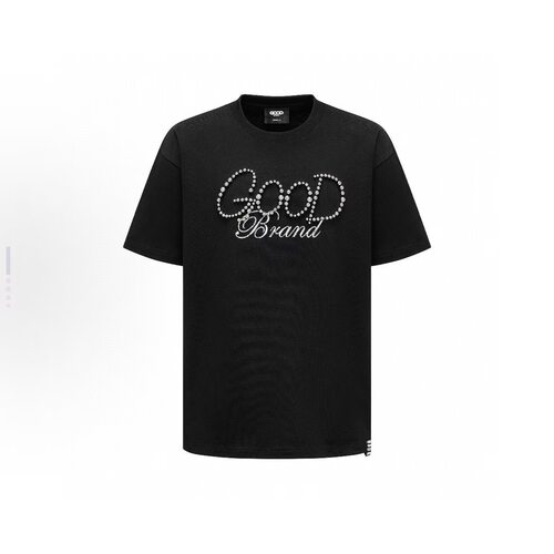 汪苏泷老白同款GOODBRAND LOVE IS GOOD珍珠标语短袖男女情侣