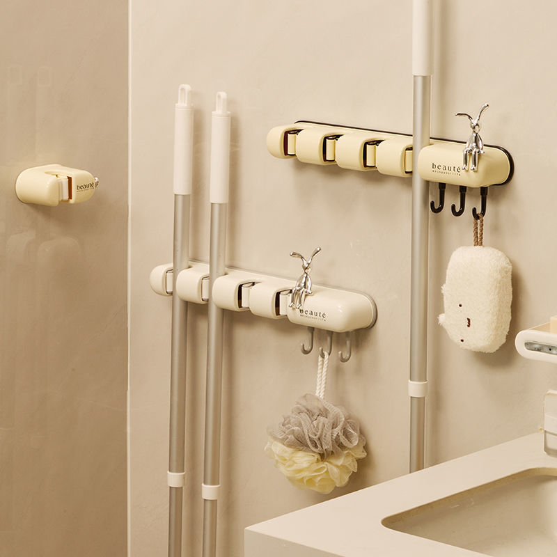 卫生间专用拖把架门后壁挂式免