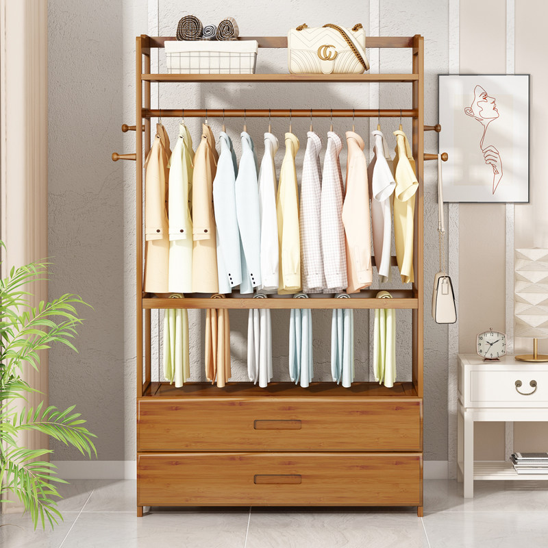 挂衣架卧室落地衣帽架简易家用衣服置物架子晾衣架室内房间小衣?