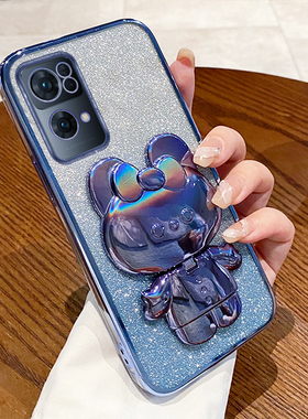 适用OPPOreno7Pro手机壳透明OPPO新款reno7por全包防摔opopreno带支架5g硅胶rone套opporone女rneo男0pp0外壳