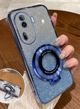 适用OPPOReno11手机壳OPPO的新款Reno11透明硅胶5G防摔全包opporeon带支架opp0pp0ppo女男115G高级感PJH110套