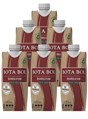 勃塔红色旋风混酿红葡萄酒6盒装500ml美国进口盒装红酒旅行便携