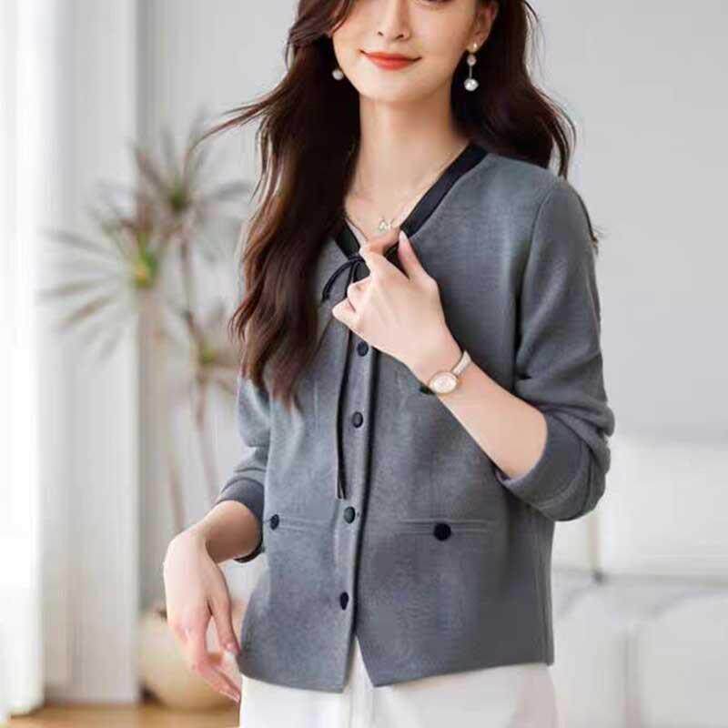 JOYIASS2025秋季新款短外套小个子气质高级感女长袖开衫韩系毛衣