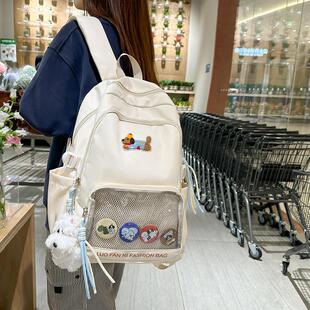 书包初中女生有透明隔层痛包2025新款背包学生双肩包ins风高颜值