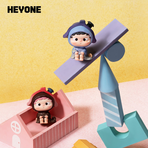 【哦崽新品】HEYONE黑玩哦崽MINI萌粒有间任意屋盲盒摆件萌粒