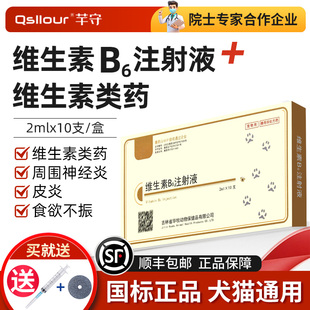维生素b6注射用液宠物狗狗皮炎神经炎碘解磷定阿托品注射兽用兽药