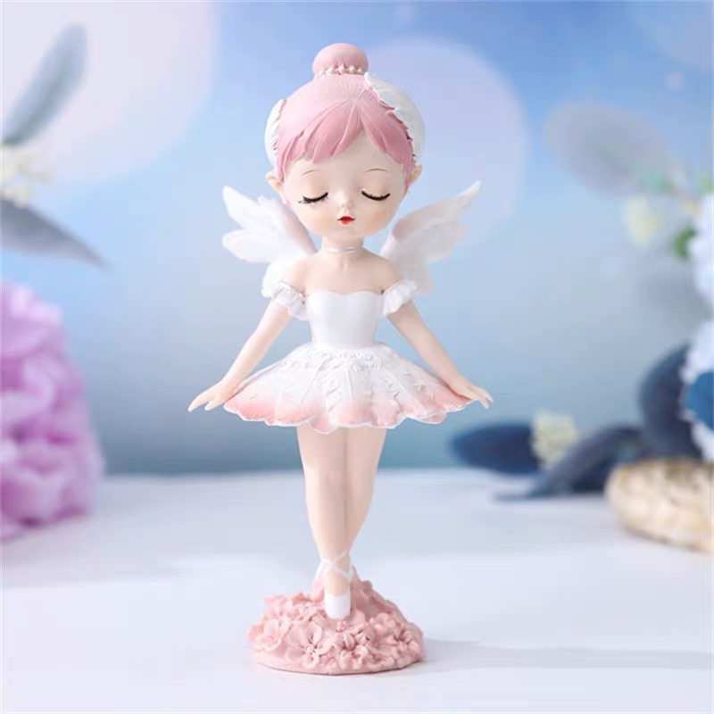 生日蛋糕装饰摆件手办礼品芭蕾女孩可爱天使生日毕业礼物烘焙装扮