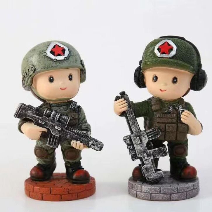 树脂工艺品特种兵英雄蛋糕装饰摆件男孩坦克战斗飞机生日烘焙配件图片