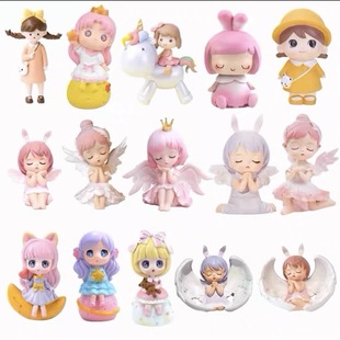 树脂安妮公主小王子蜜雪贝拉公主坐月女孩车载书桌甜品台蛋糕摆件