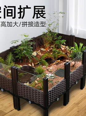 黄缘龟专用饲养箱半水龟生态造景