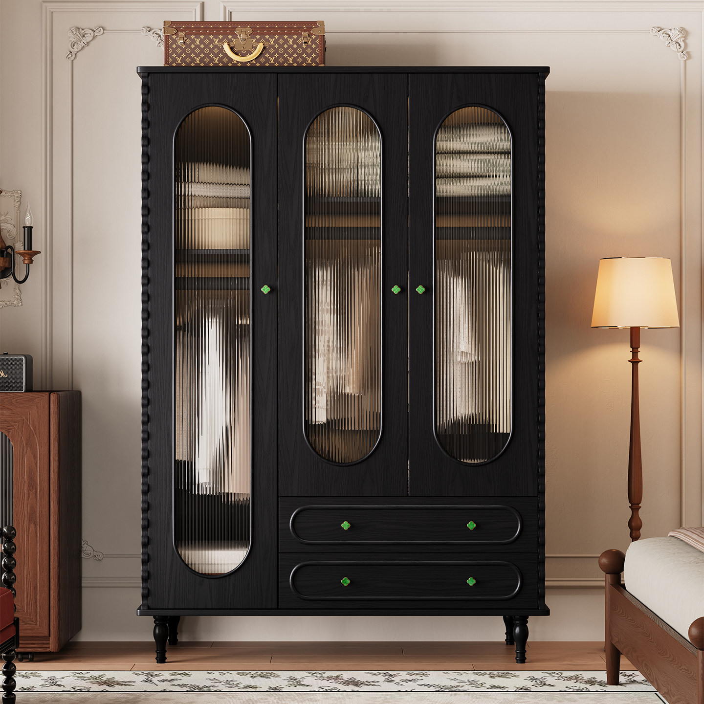 衣柜家用卧室衣橱收纳柜2025新款靠墙一体挂衣柜复古实木衣柜定制,住宅家具,独立衣柜,淘宝优惠券,粉丝福利购,淘宝优惠卷