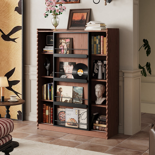 法式复古实木多层书柜