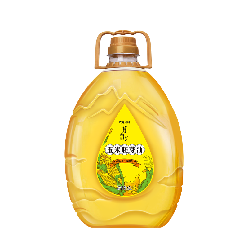 陇间柒月暮秋坊玉米油5L非转基因压榨一级玉米胚芽植物食用油桶装