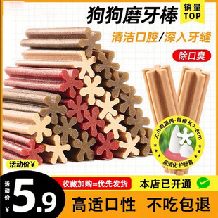 狗狗零食磨牙棒幼犬咬胶小型犬泰迪比熊宠物夹心洁齿骨除口臭专用