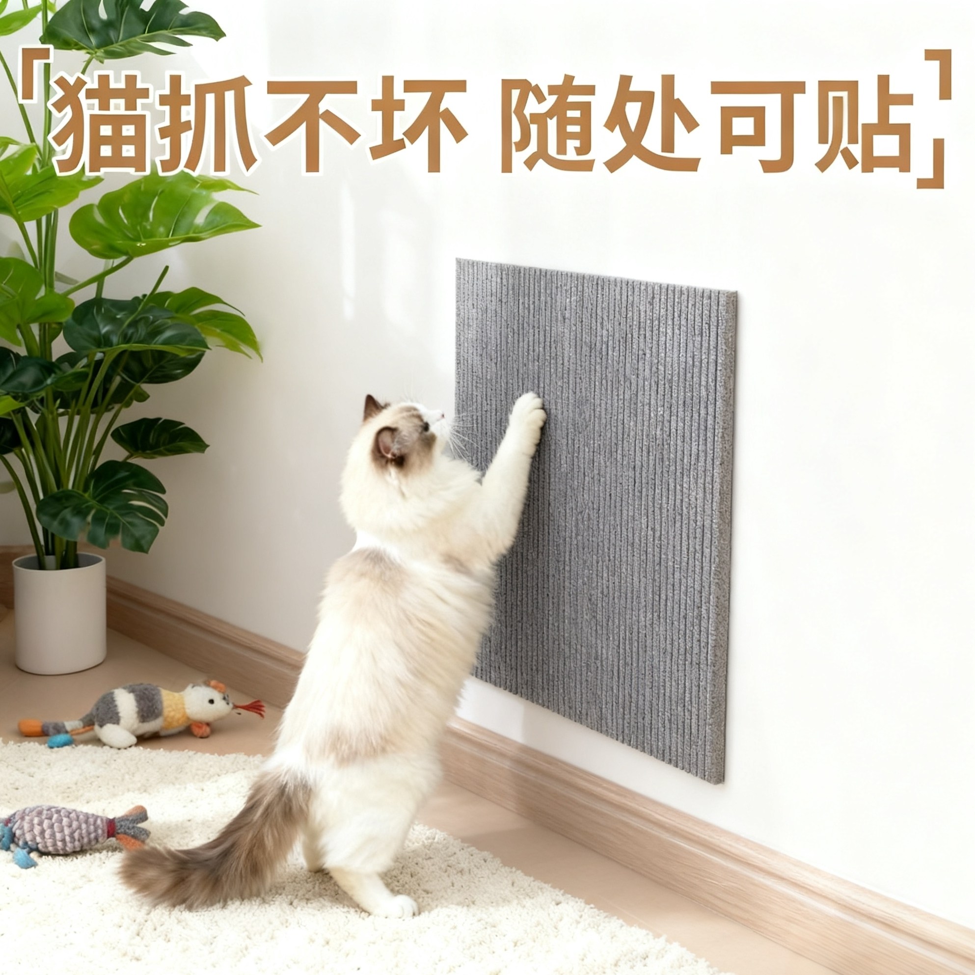 猫抓板耐磨不掉屑猫抓不坏可贴墙贴沙发随处可贴抓挠垫猫咪用品,宠物/宠物食品及用品,猫抓板,淘宝优惠券,粉丝福利购,淘宝优惠卷