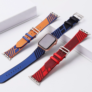 适用苹果表带s10s11 设计尼龙编织表带 9尼龙手表带applewatch原版