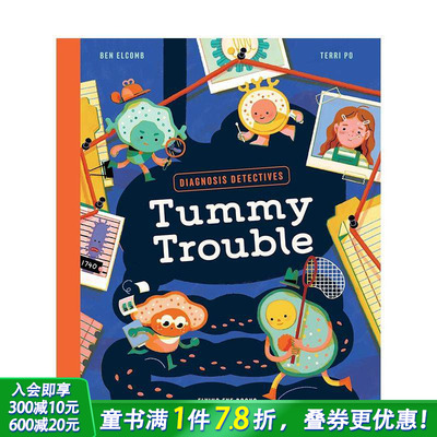 【预售】诊断侦探事务所：肚子大作战 Diagnosis Detectives : Tummy Trouble 英文儿童插画科普绘本 进口童书人体科普