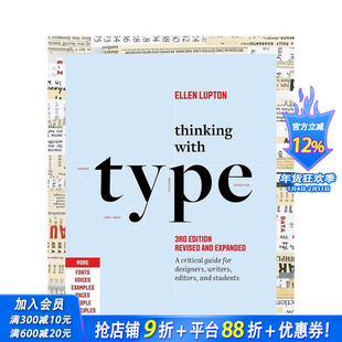 【现货】字体思维：设计师、作家、编辑及学生的批判性指南 Thinking with Type 英文字体图案标志平面设计 正版进口书
