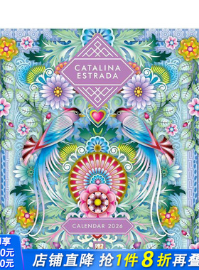 【预售】【日历】Catalina Estrada插画 2026年挂历 Catalina Estrada Wall Calendar 2026 (Art Calendar) 日历 正版进口书