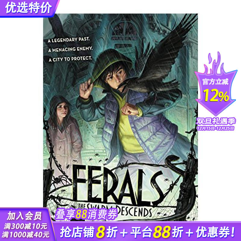 【现货】野性2:蜂群下降Ferals 2: The Swarm Descends， 英文进口正版书 Grey 儿童拓展阅读