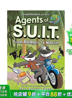 【预售】【调查员：西装特工】卷2：獾上加乱（精装） InvestiGators: Agents of S.U.I.T. 英文儿童漫画故事 英语拓展阅读进口书