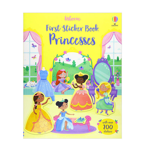 【预售】我的一本贴纸书公主 First Sticker Book Princesses 精装英文DIY手工制作故事书【善优童书】