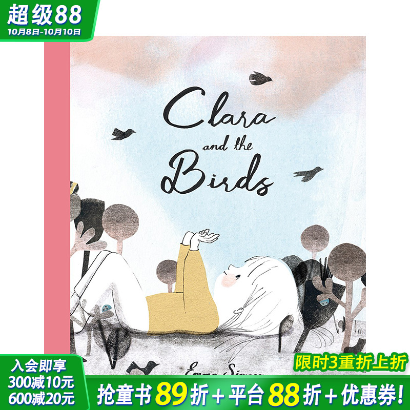 【预售】克拉拉与鸟群 Clara and The Birds 英文儿童插画故事绘本 进口童书
