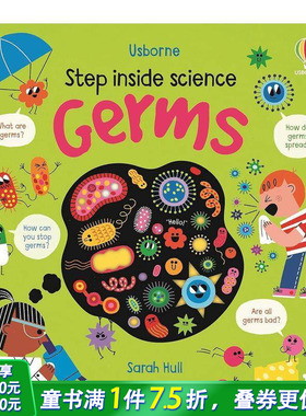 【预售】英文原版 【走进科学翻翻书】病菌 Germs 人体科普百科 Usborne精装绘本 6岁+儿童英语进口图书 善优童书