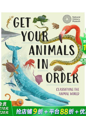 【现货】让你的动物井然有序：分类动物世界 Get Your Animals in Order:Classifying the Animal World 英文儿童插画科普绘本书