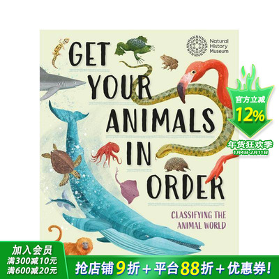 【现货】让你的动物井然有序：分类动物世界 Get Your Animals in Order:Classifying the Animal World 英文儿童插画科普绘本书