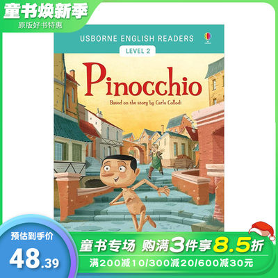 【现货】【LV2】Pinocchio匹诺曹 英文原版儿童故事分阶阅读 Usborne【善优童书】